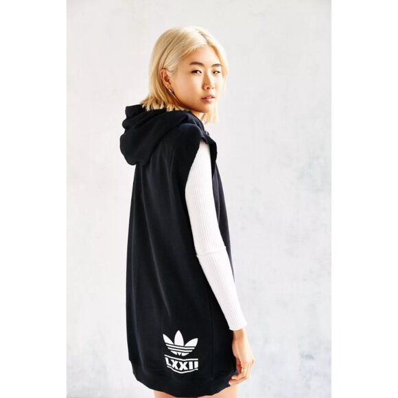 Rare ADIDAS Berlin BRLN Hooded Sweatshirt Dress | Trefoil 3-Stripe | Size Medium - Picture 4 of 12